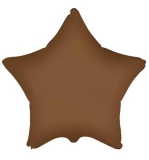 18" Flexmetal Star Matte Choco Brown Foil Balloon