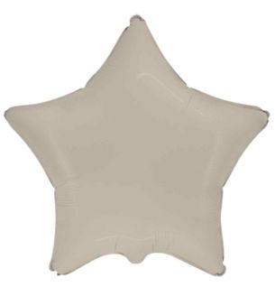 18" Flexmetal Star Matte Creamy Latte Foil Balloon