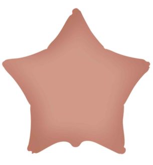 18" Flexmetal Star Matte Vintage Rose Foil Balloon