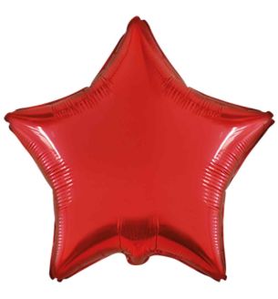 18" Flexmetal Star Red Foil Balloon