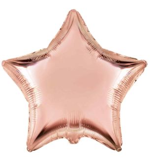 18" Flexmetal Star Rose Gold Foil Balloon