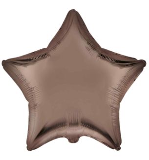 18" Flexmetal Star Satin Brown Foil Balloon