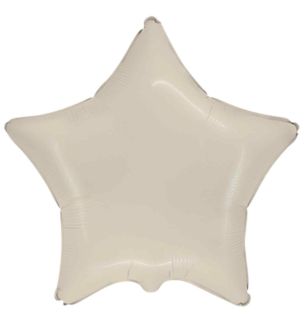 18" Flexmetal Star Satin Cream Foil Balloon