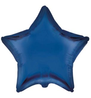 18" Flexmetal Star Satin Navy Foil Balloon