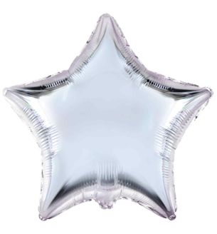 18" Flexmetal Star Silver Foil Balloon