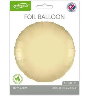 18" Gold Silk Round Oaktree Foil Balloon Packaged