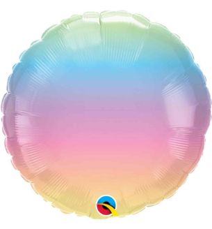 18" Pastel Ombre Round Foil Balloon