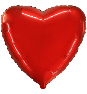 18" Heart Red Flexmetal Foil Balloon