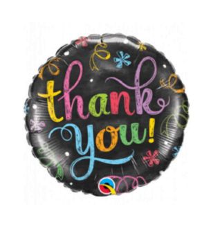 18" Thank You! Chalkboard Foil Balloon