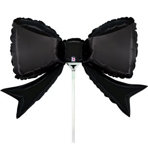 Mini Bow Black Betallic Foil Balloon