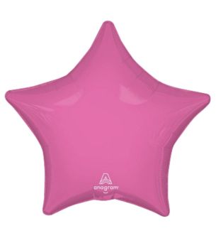 19" Bubblegum Pink Star Foil Balloon