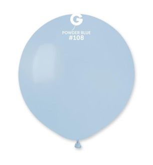 19" Gemar Powder Blue 108 Latex Balloons 25ct