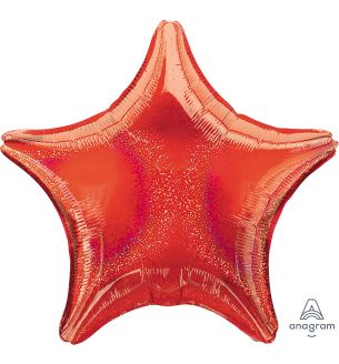 19" Red Dazzler Star Foil Balloon