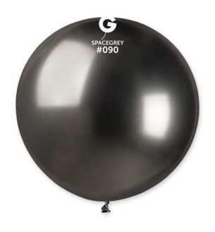 19" Shiny Space Grey 090 Gemar Latex Balloons 25ct