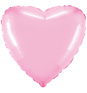 18" Flexmetal Pastel Heart Pink Foil Balloon