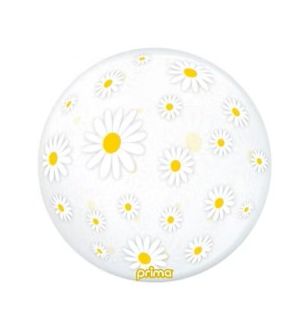 20" White Daisies Prima Bubble Sphere Balloon
