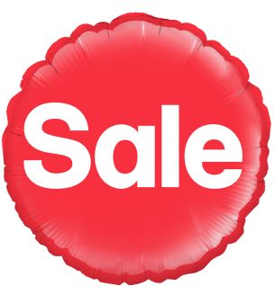 18" Sale Red Foil Balloon