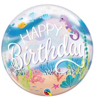 22" Deco Bubble Under the Sea Bubble Balloon