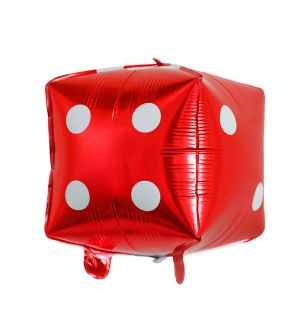 Mini Red Dice Cube Foil Balloon