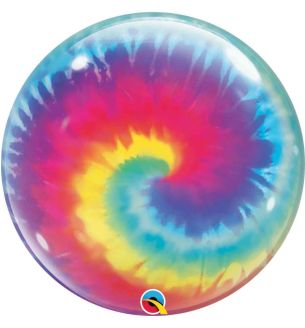 22" Tie Dye Swirls Bubble Balloon