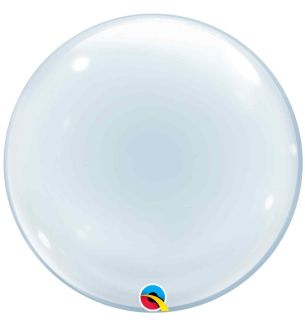 24" Deco Bubble Balloon Clear 10ct