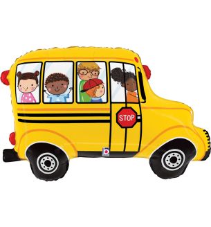 29" School Bus Betallic Foil Balloon