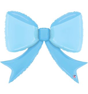 41" Blue Bow Betallic Foil Balloon