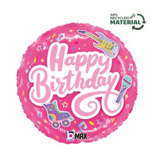 18" Totally Awesome Pink Birthday Foil Balloon