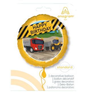 18" Happy Birthday Construction Foil Balloon