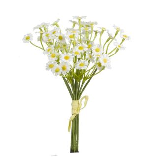 27cm Daisy Mini Satin Bunch 6 Stems