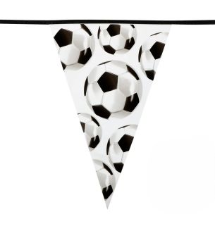 6m Football Bunting 30 x 20cm 15 Flags