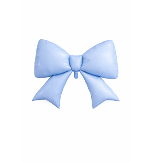 Bow Matte Blue 98 cm x 75 cm Bamboo Party Foil Balloon