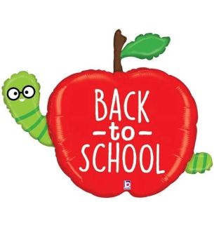 32" Betallic Back To School Apple Foil Balloon