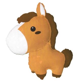 34"  Flexmetal Baby Horse Brown Foil Balloon