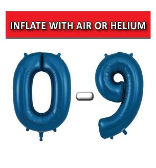 34" Navy Numbers Oaktree Foil Balloons