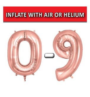 34" Rose Gold Numbers Oaktree Foil Balloons