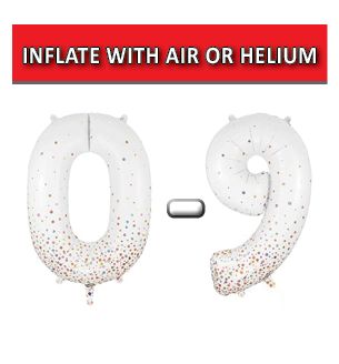 34" Rose Gold Fizz  Numbers Oaktree Foil Balloons