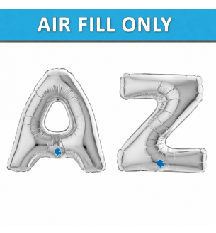 7" Grabo Silver Letters Foil Balloon
