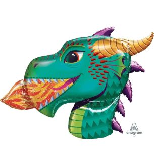 36" Dragons Head SuperShape Foil Balloon