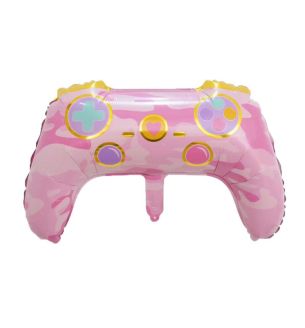 38cm x 65cm Game Controller Pink Foil Balloon