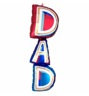 39" DAD Fathers Day Linked Foil Balloon