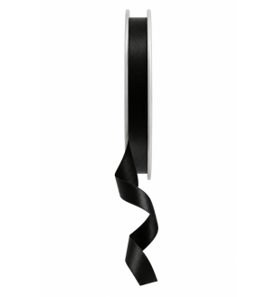 Satin Ribbon Double Faced Black APAC 10mm x 20m