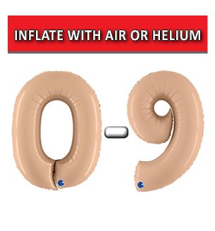 40" Satin Nude Numbers Grabo Foil Balloons