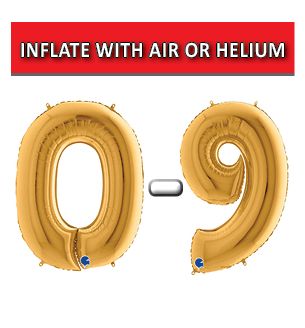 40" Gold Gloss Numbers Grabo Foil Balloons