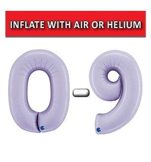 40" Satin Lilac Numbers Grabo Foil Balloons
