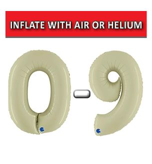 40" Satin Olive Green Numbers Grabo Foil Balloons