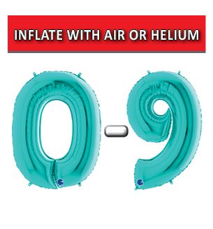 40" Tiffany Numbers Grabo Foil Balloons