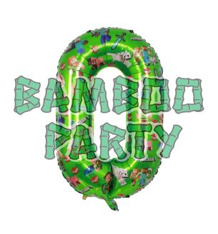 40" Number 0 Green Gaming Foil Balloon