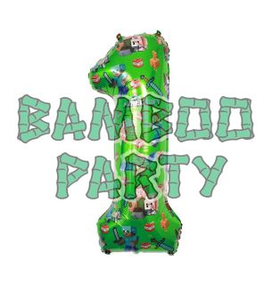 40" Number 1 Green Gaming Foil Balloon