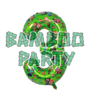 40" Number 3 Green Gaming Foil Balloon